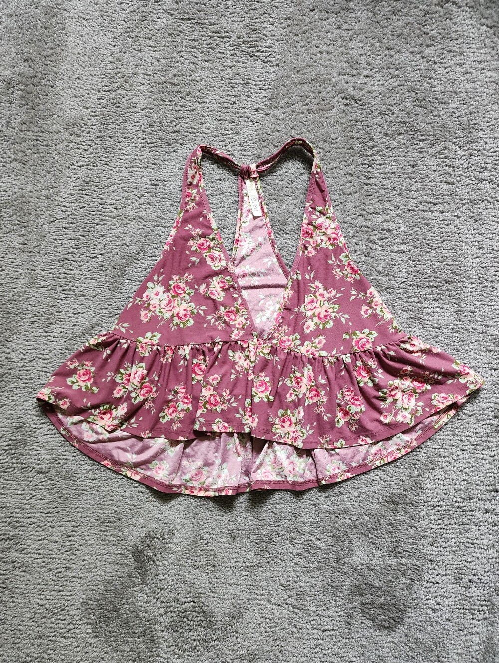 Floral Peplum Rank Top